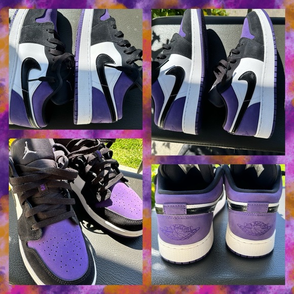 Air Jordan 1 Low GS Court Purple - Picture 4 of 6